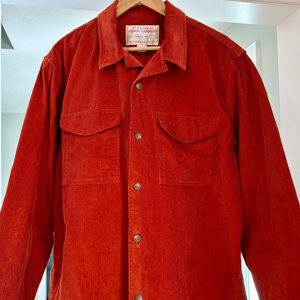 Men’s Filson Corduroy Camp Shirt Size Large